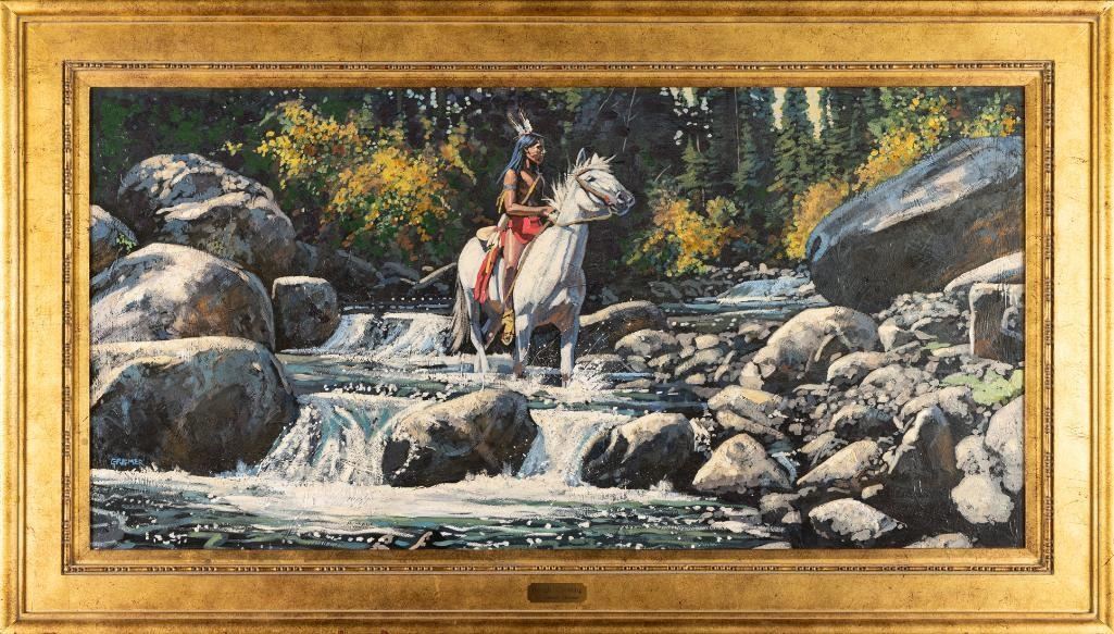 Dennis Grismer - Rough Crossing 24" x 48"