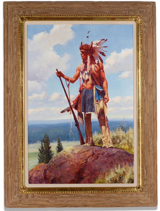 Jim Norton - Buffalo War Bonnet 2001 36" x 24"