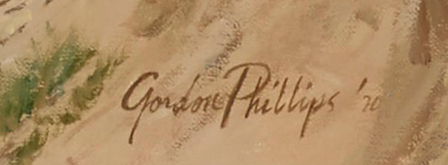 Gordon Dale Phillips - Pushing 'em Through the Dry Wash 1970 24" x 36"