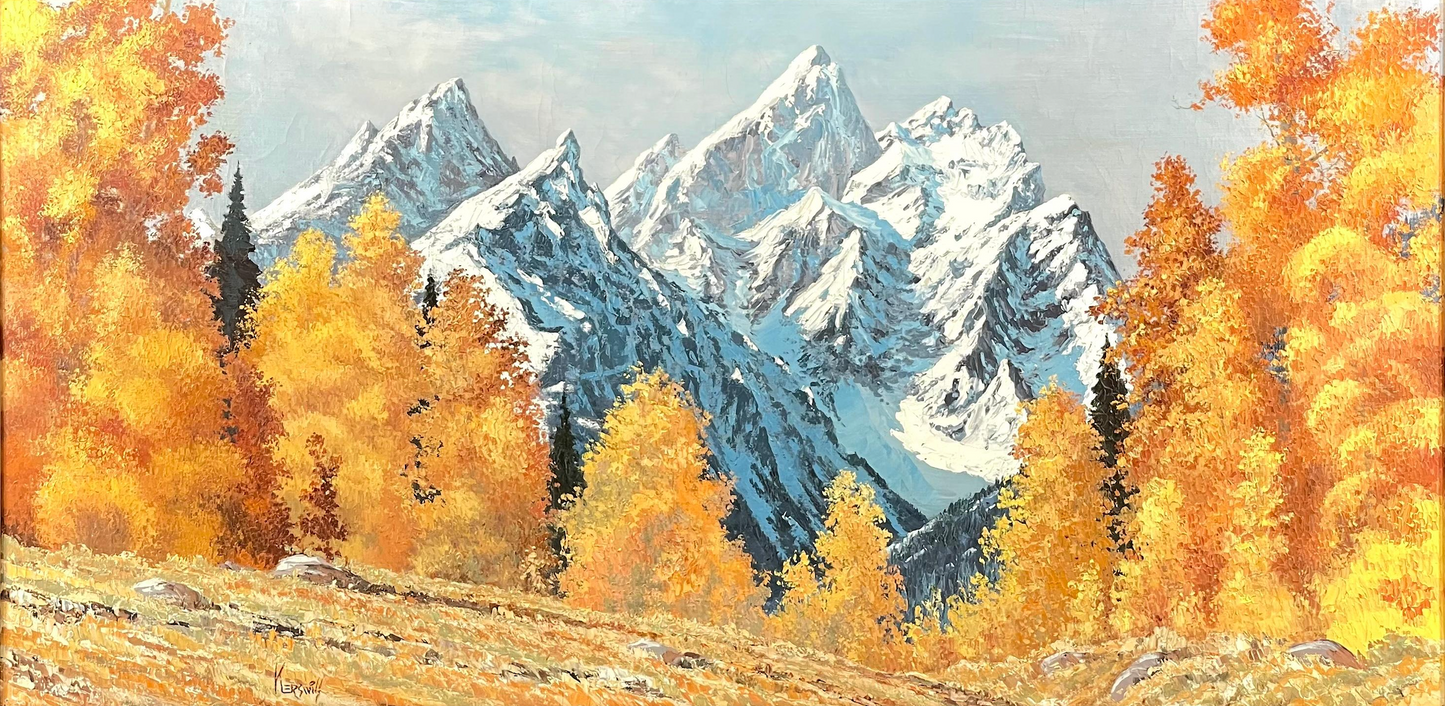 Roy Kerswill - Teton Mountains 24" x 48"