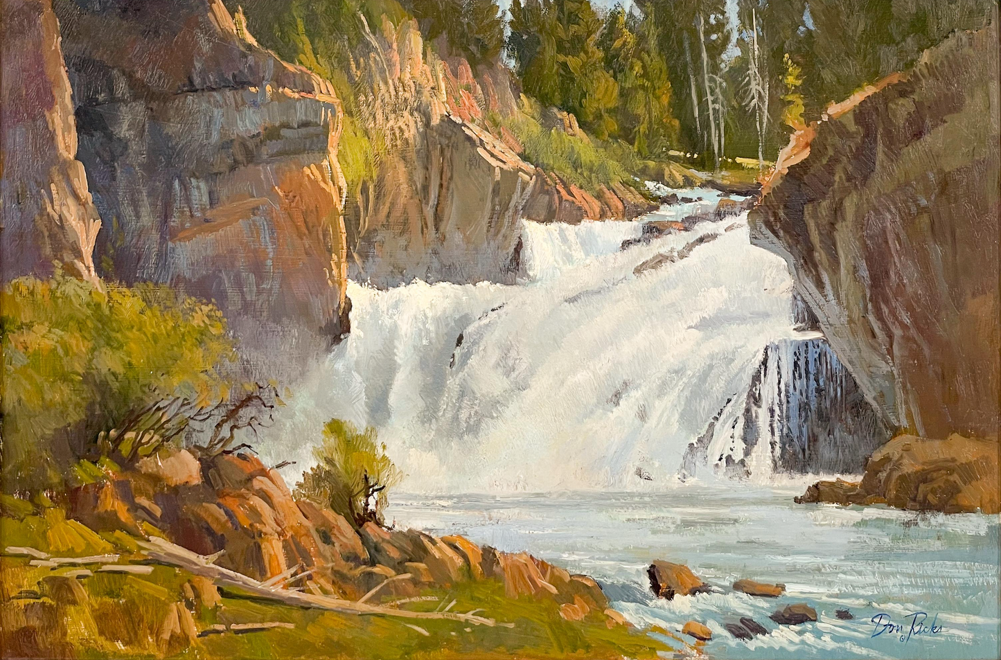 Don Frank Ricks - Waterfall 24" x 36"