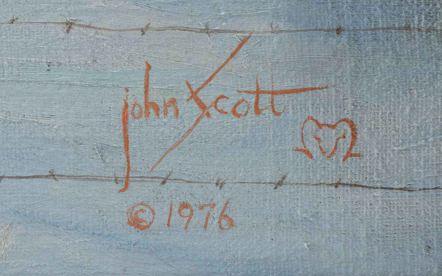 John J. Scott - Snowy Ranch 1976 24.7 x 43.625"