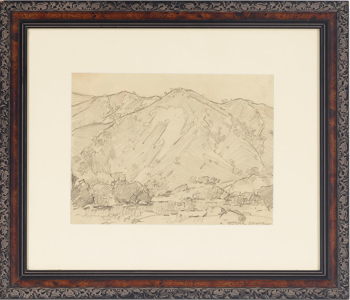 Edgar Alwin Payne - Southern California Hills 7.5" x 10"