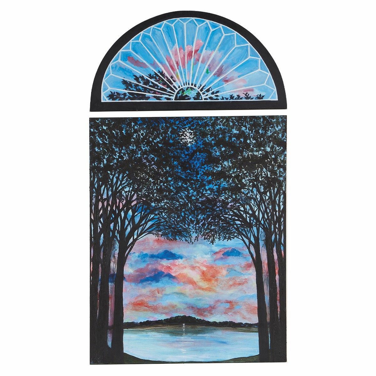 Georgiana Kettler - Sunset Over Lake Arbor 1985 84" x 48"