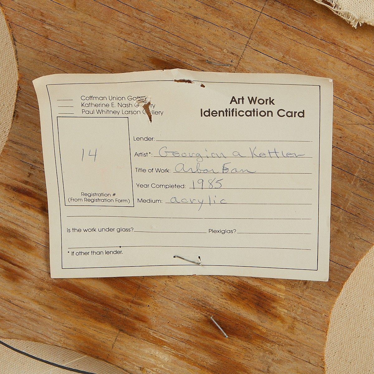 Georgiana Kettler - Sunset Over Lake Arbor 1985 84" x 48"