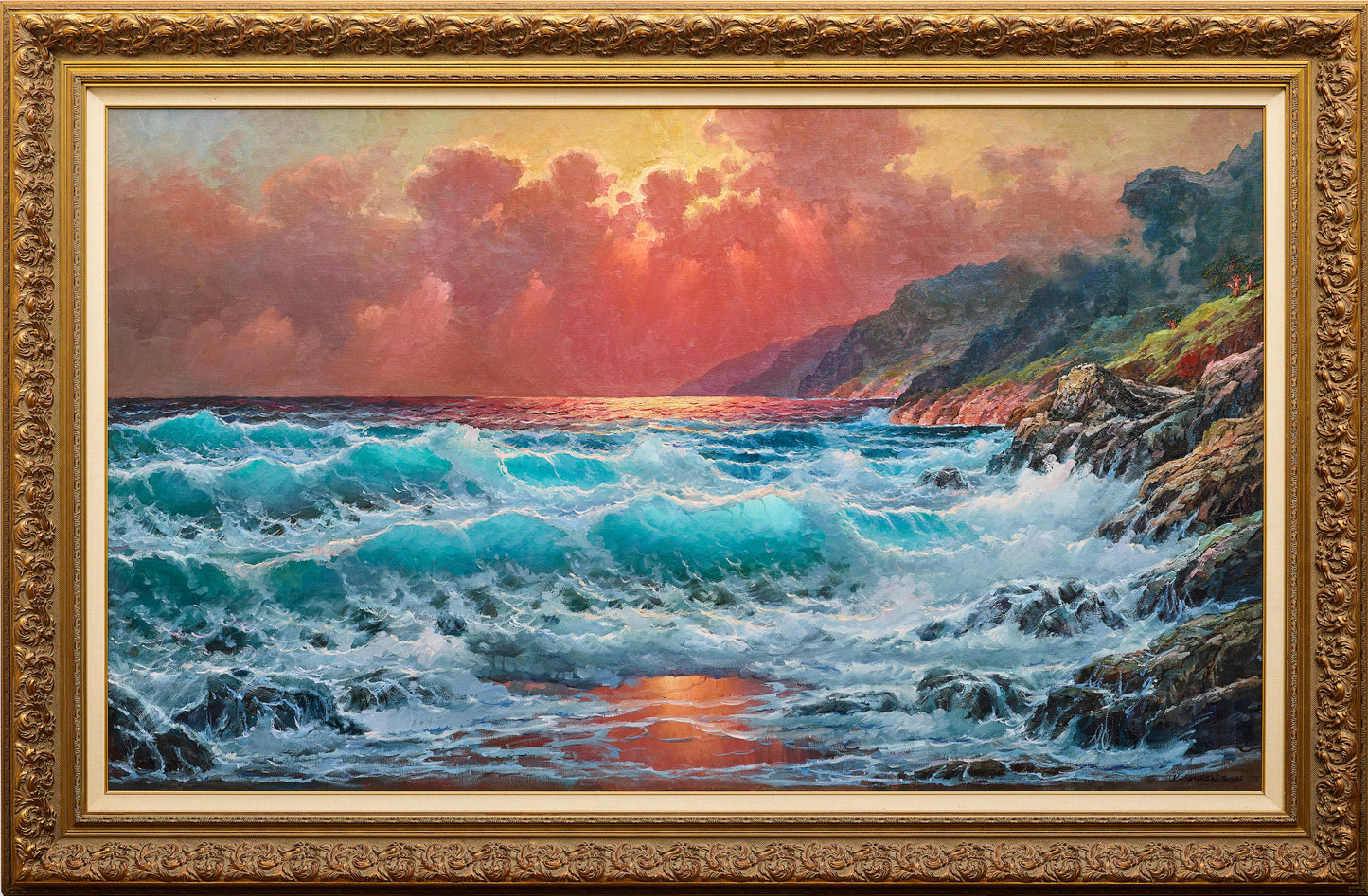 Alexander Dzigurski II - Sunset Seascape 50" x 84"