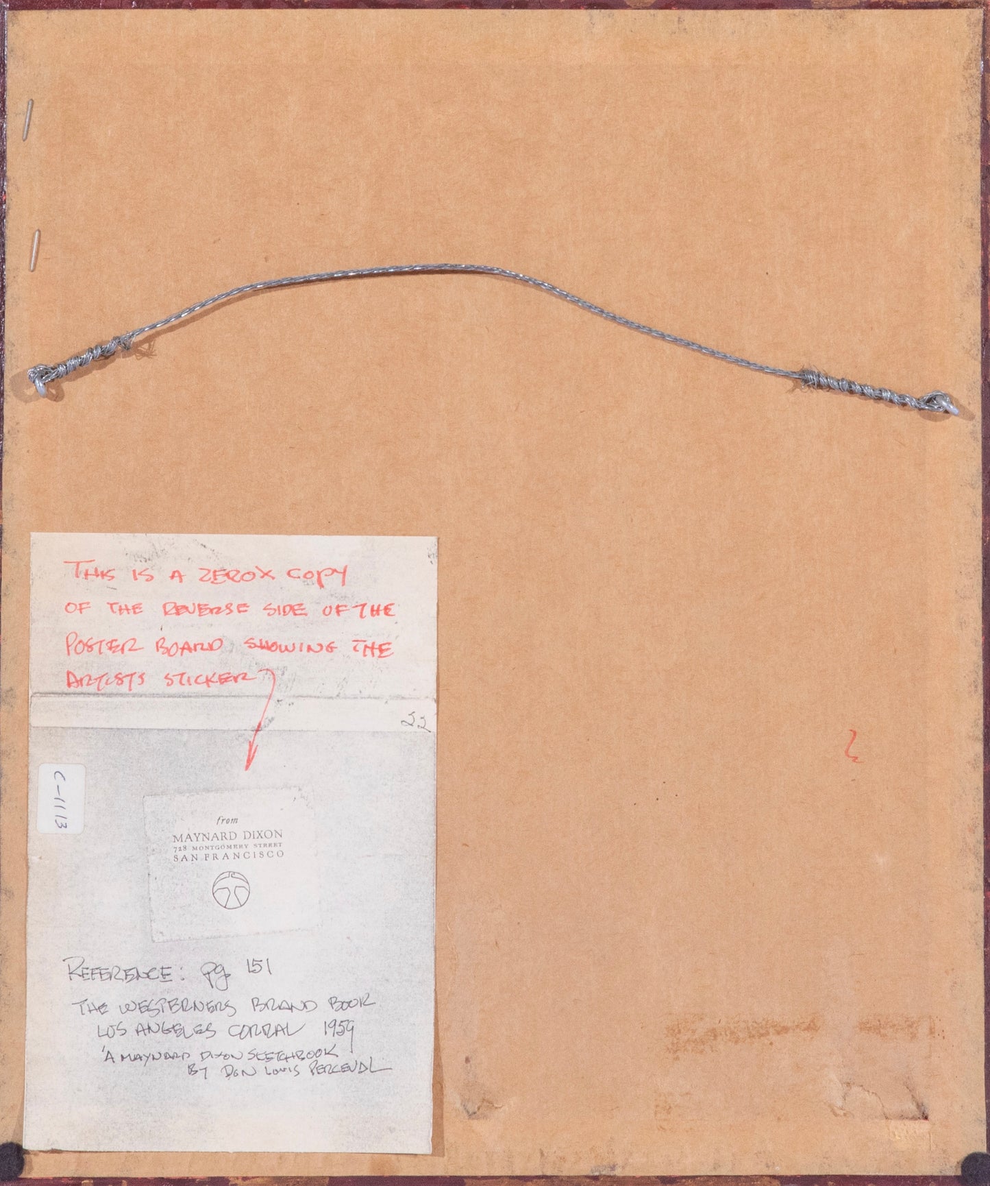 Maynard Dixon - The Scenery Hound 4" x 3.25"