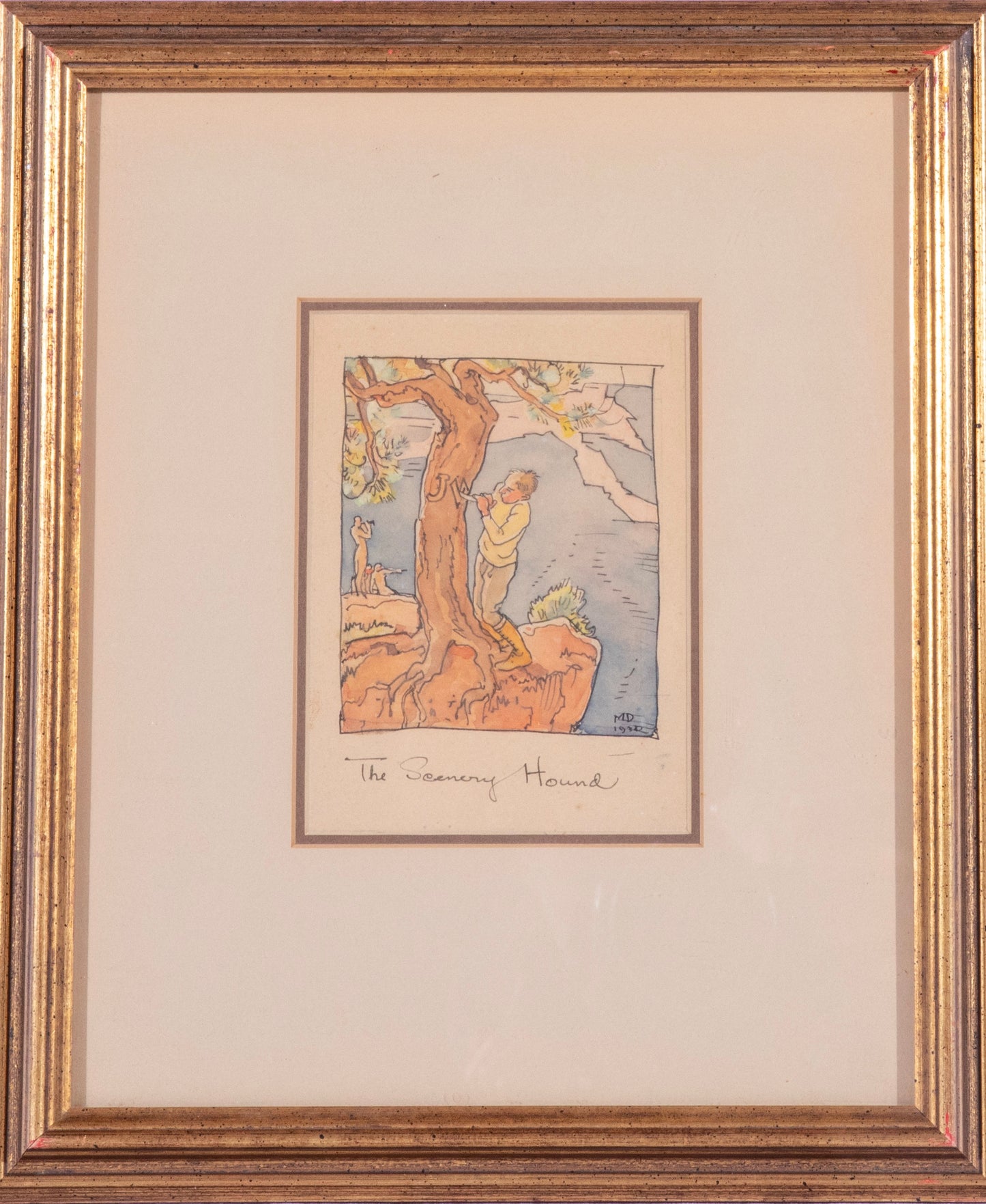 Maynard Dixon - The Scenery Hound 4" x 3.25"