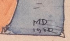 Maynard Dixon - The Scenery Hound 4" x 3.25"