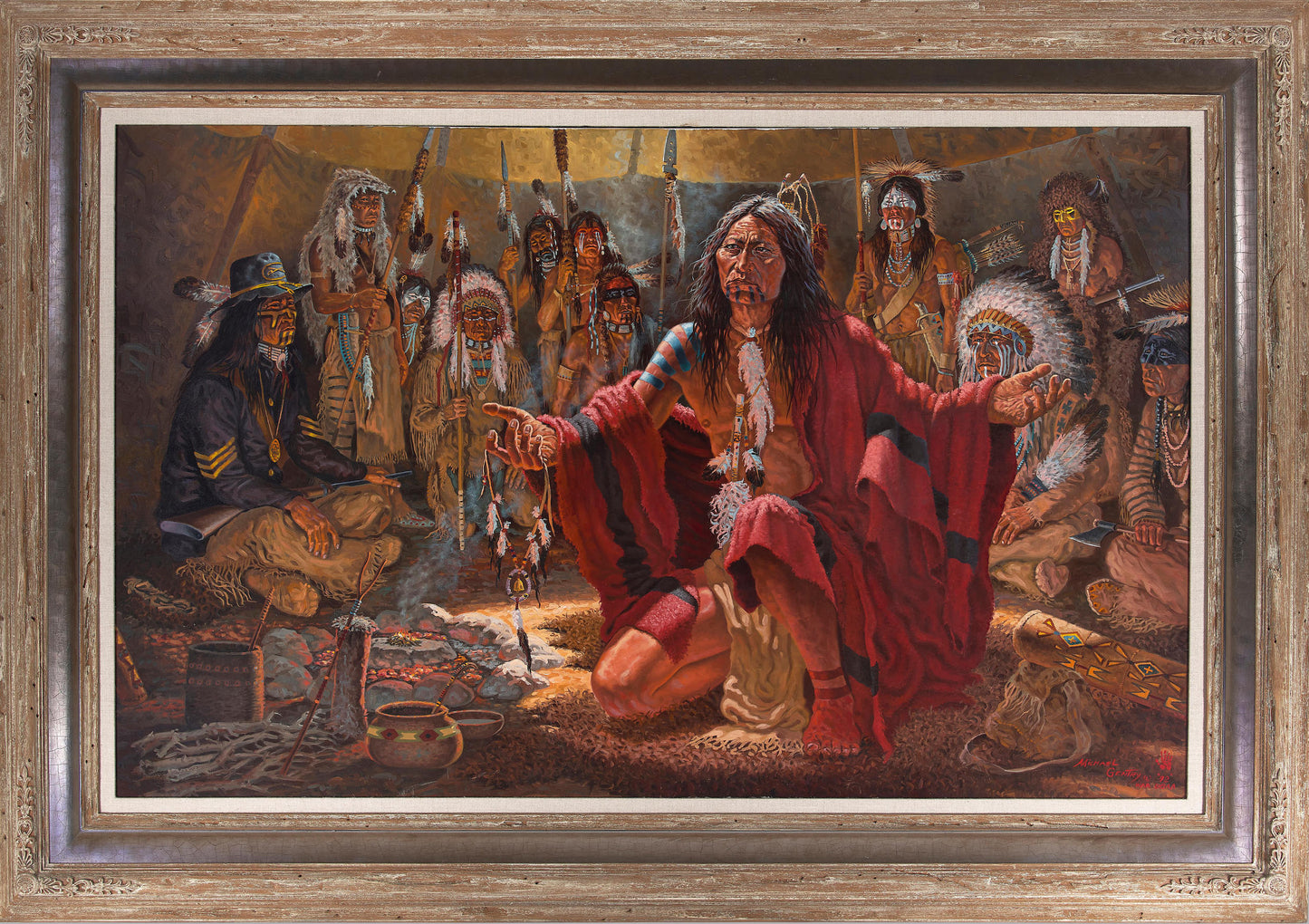 Michael Gentry - The Vision of Sitting Bull 1992 30" x 48"