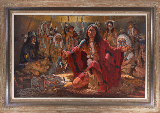 Michael Gentry - The Vision of Sitting Bull 1992 30" x 48"
