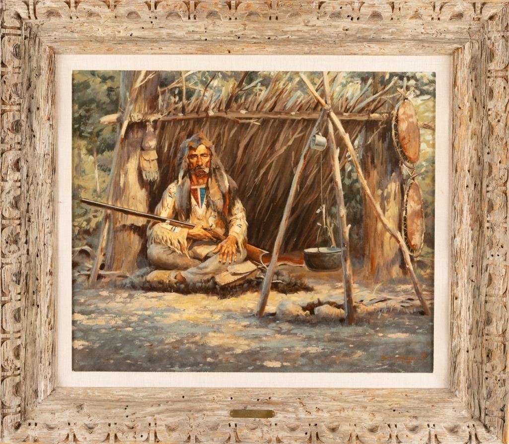Harvey W. Johnson - Trapper's Camp 20" x 24"