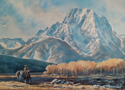 Roy Kerswill - Trapper and Mt. Moran 28” x 20"