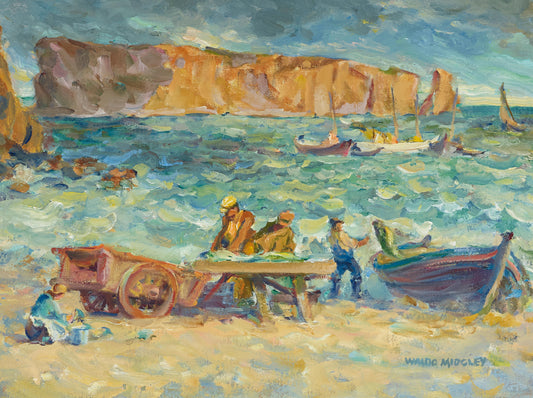 Waldo Park Midgley - Unloading the Catch 20” x 26”