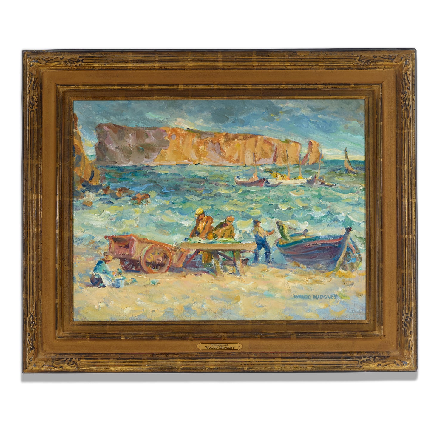 Waldo Park Midgley - Unloading the Catch 20” x 26”