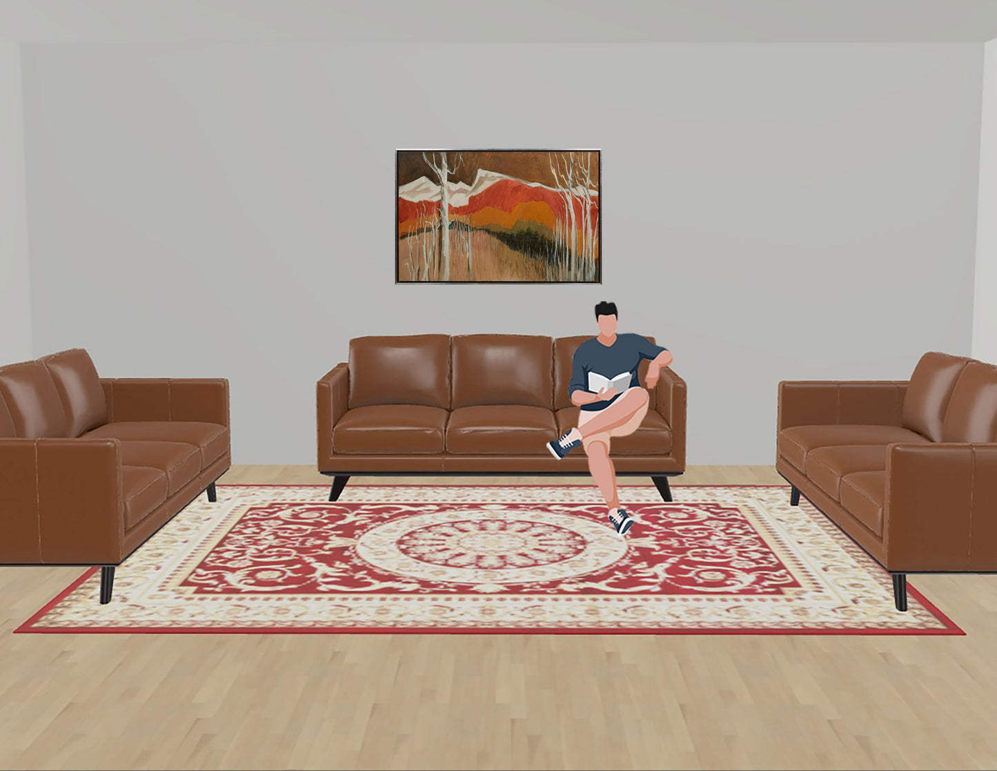 Conrad Buff - Utah Mountains and Birch Trees 31.75” x 48”