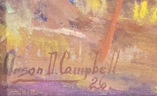 Orson D. Campbell - Artist's Retreat A Camp in Nature 1926 10.5" x 12.5"