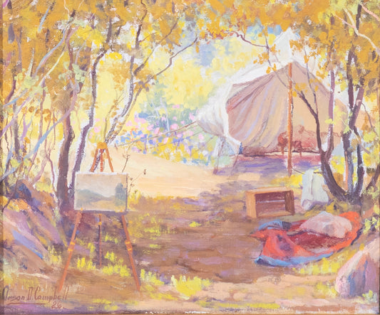Orson D. Campbell - Artist's Retreat A Camp in Nature 1926 10.5" x 12.5"