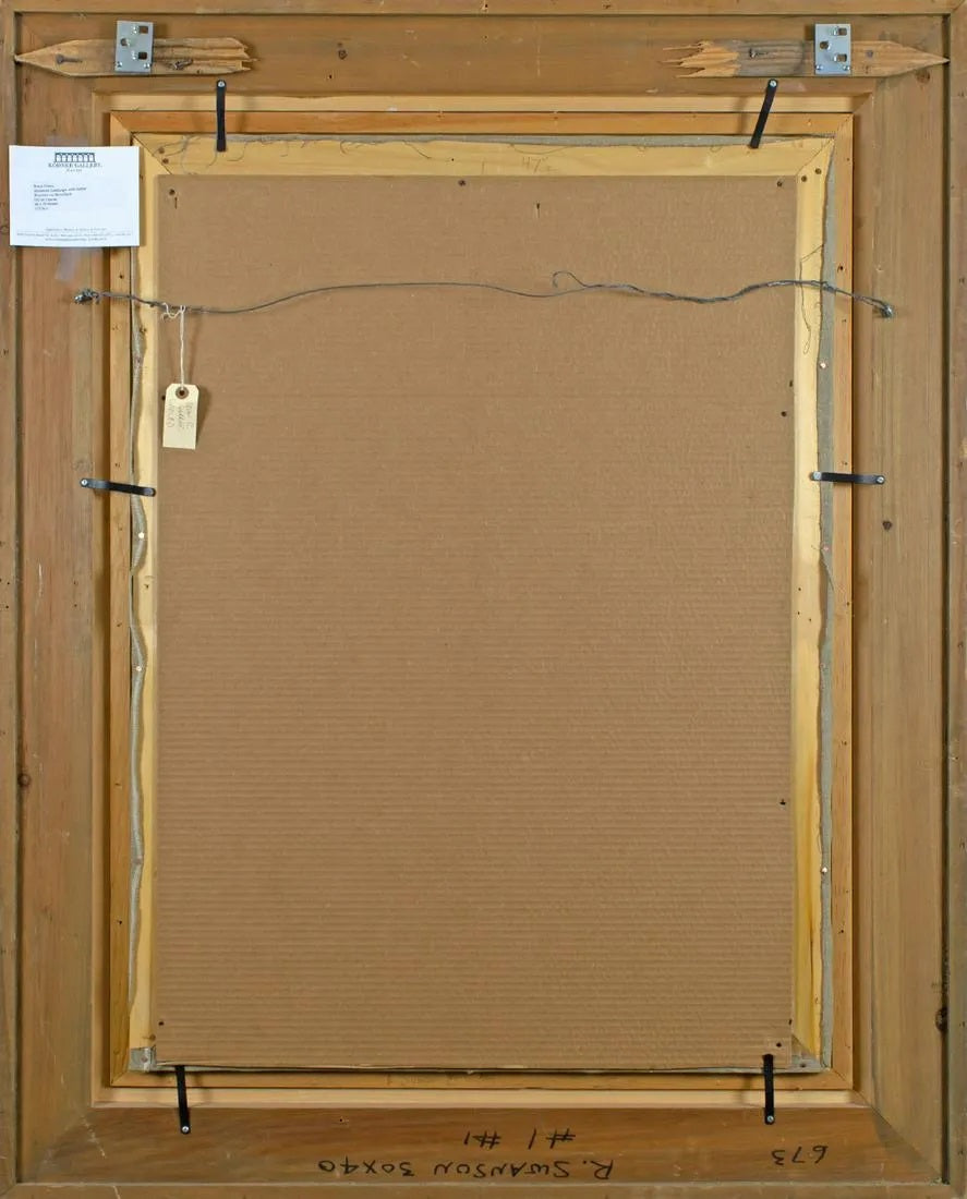 Bruce R. Greene - Mountain Landscape with Indian 40" x 30"