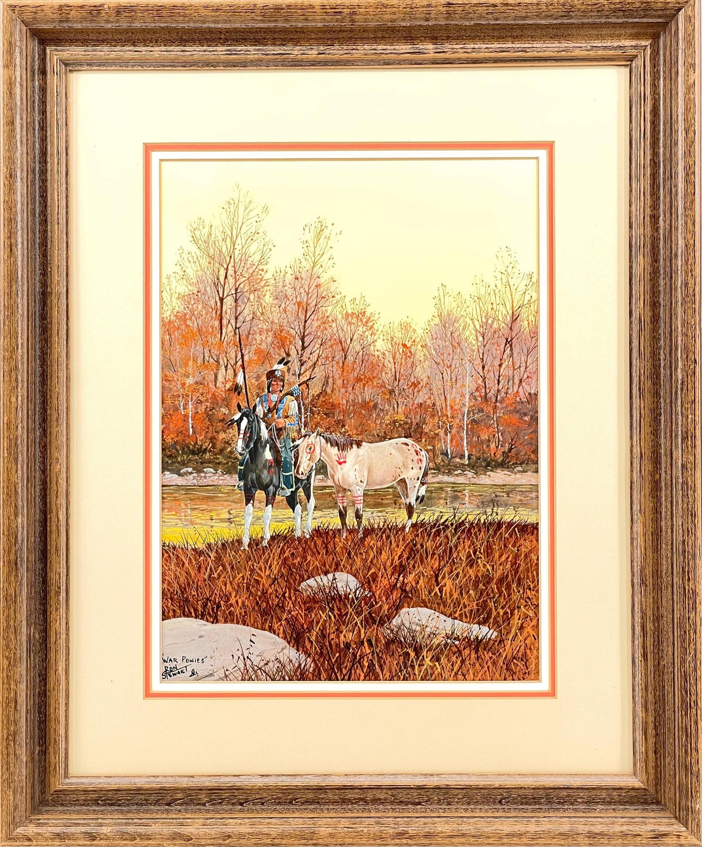 Ron Stewart - War Ponies 15" x 11"