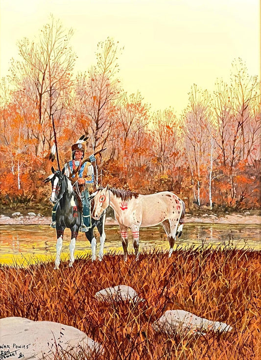 Ron Stewart - War Ponies 15" x 11"