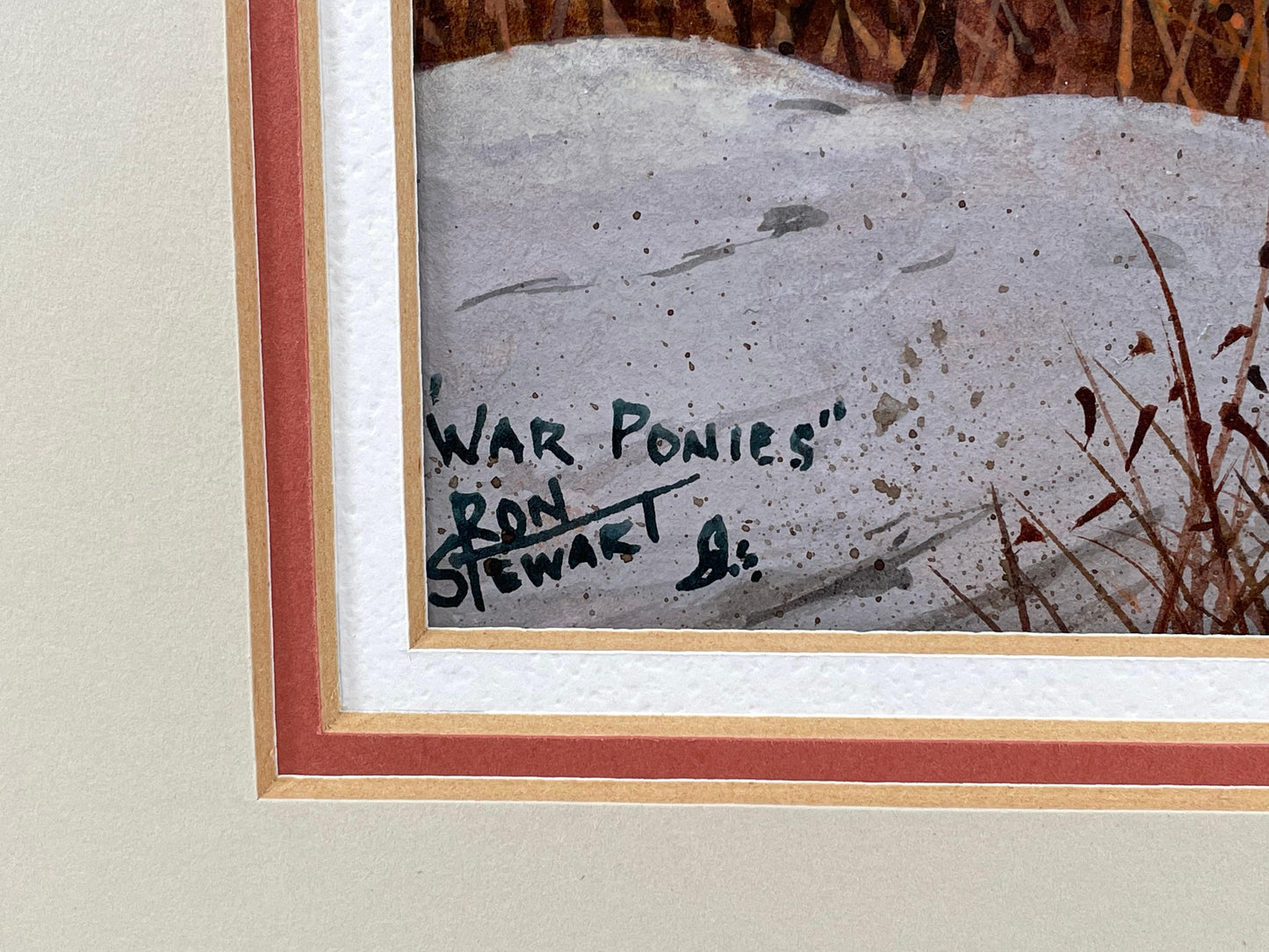 Ron Stewart - War Ponies 15" x 11"