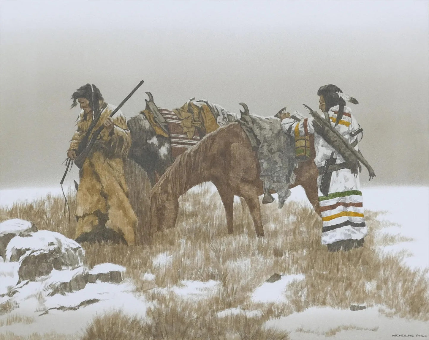 Nicholas Pace - Winter Hunt 24" x 30"