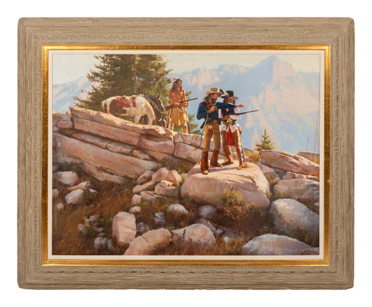 Stan Davis - Smoke of Many Teepees 1989 30" x 40"