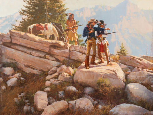 Stan Davis - Smoke of Many Teepees 1989 30" x 40"