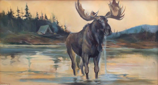 Marilynn Dwyer Mason - Evening Moose 46" x 86"