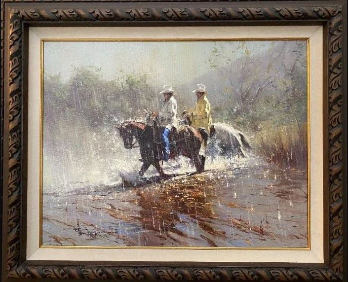 Robert Hagan - Wet Crossing 28" x 21.5"