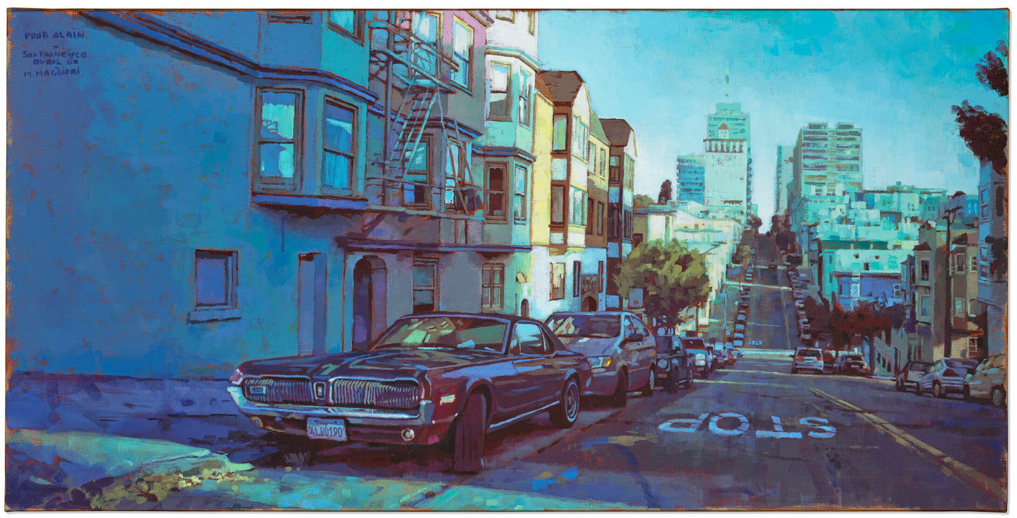 Mark Maggiori - San Francisco, Nob Hill Overlook 2009 15.75" x 31.5"