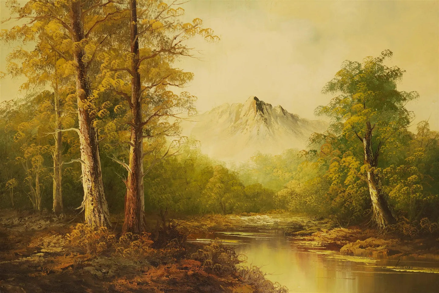 Eugene Kingman - A River in a Mountainous Landscape 24" x 36"