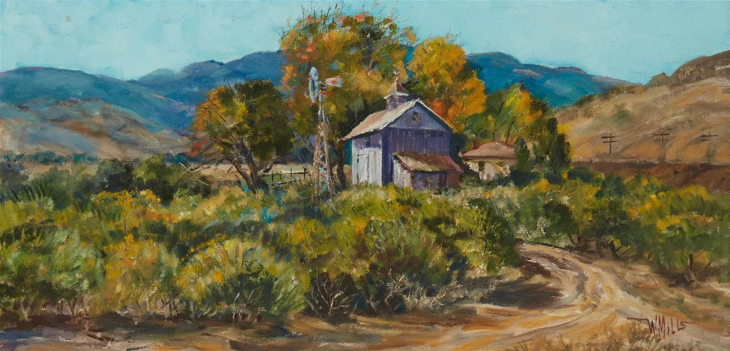Wilfrid Taylor Mills - Barn in a Landscape 12" x 24"