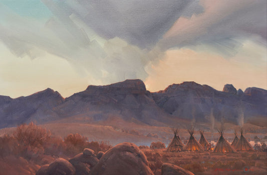 Bill Hughes - Black Elk's Camp 19.5" x 21.5"