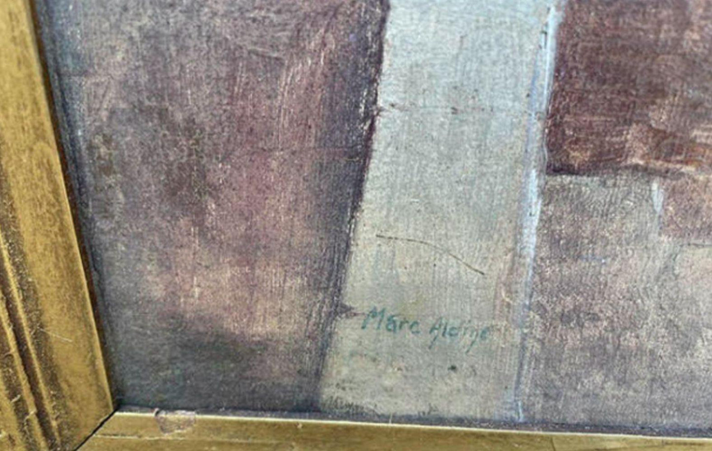Antoine (Marc Aldine) Bouvard Sr. - Untitled (Boat in Canal) 20" x 30"