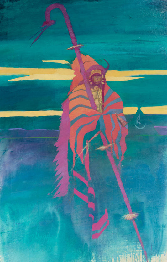 Ben Wright - Buffalo Grandfather 1990 62" x 42"