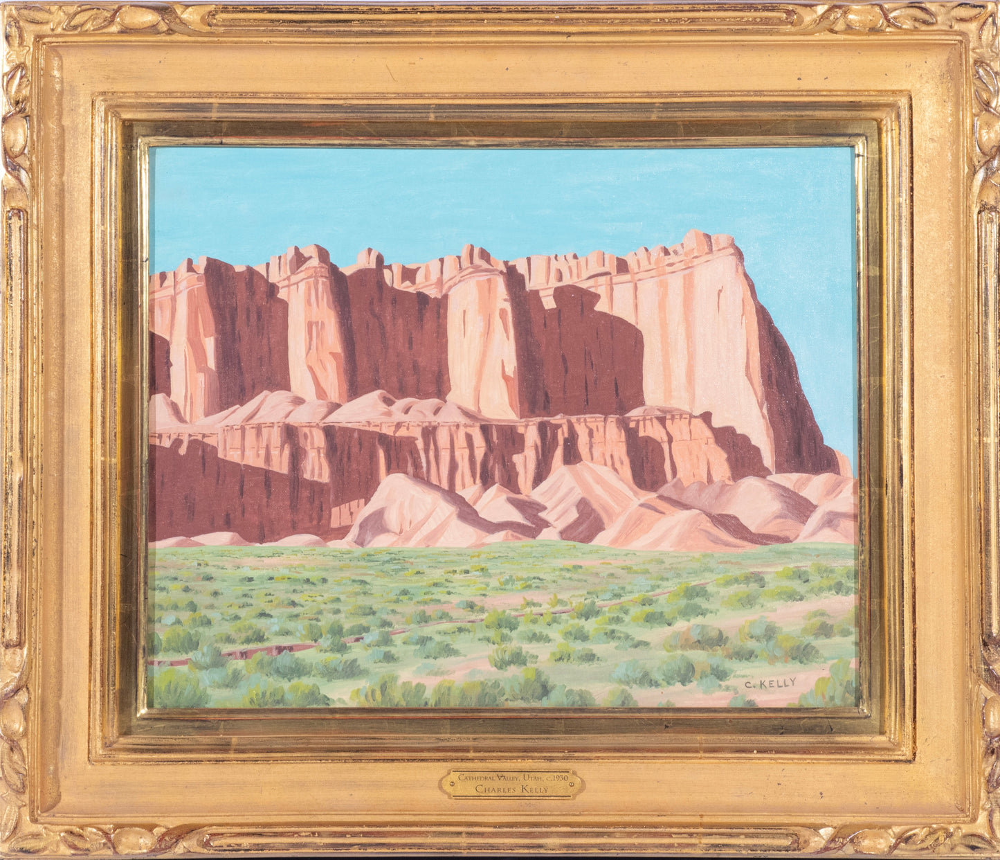 Charles Kelly - Cathedral Valley, Utah 1948 15.5" x 19.5"