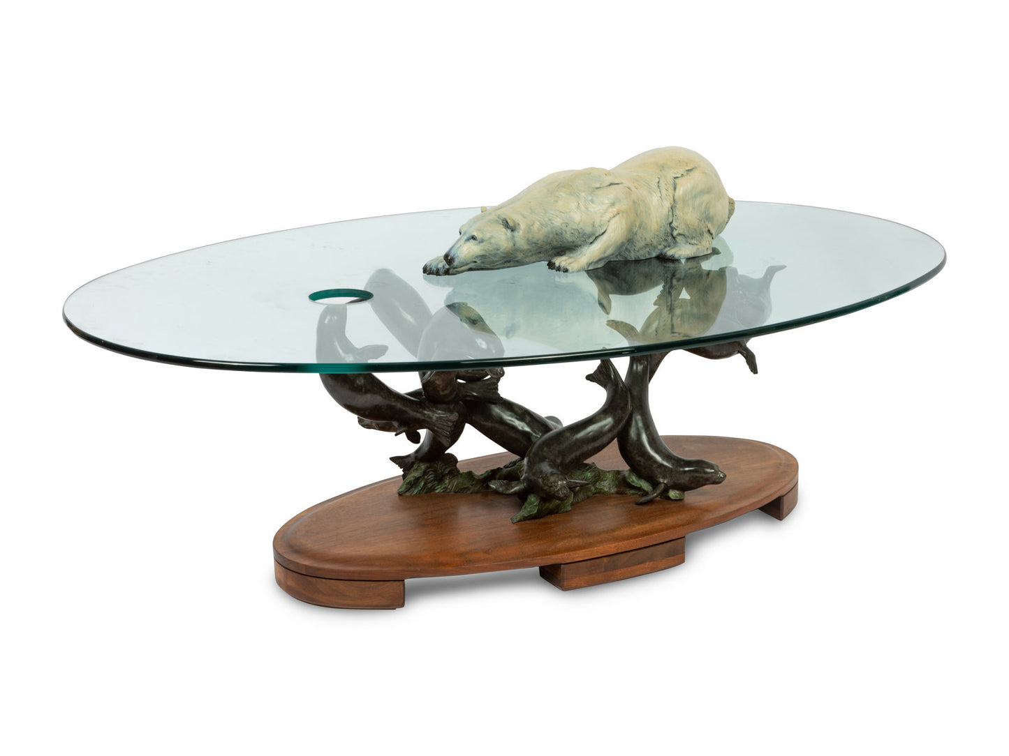 Daniel Ray Parker - Clear and Present Danger, 2000 - 23" x 53" x 36" Bronze & Glass 3/19