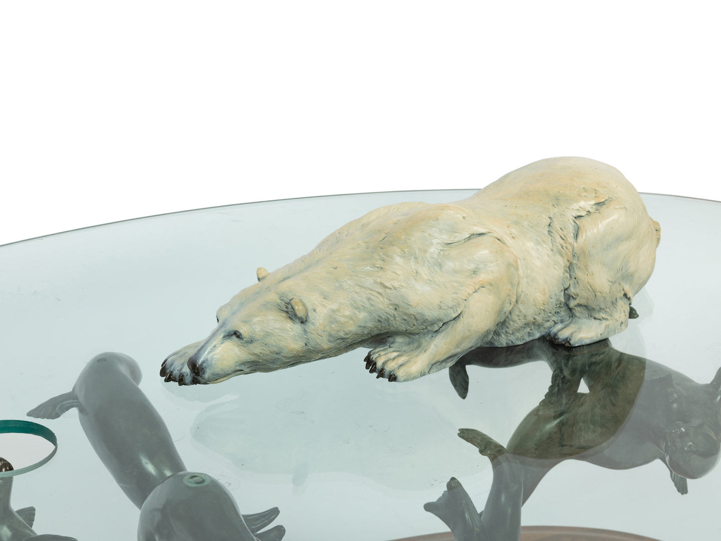 Daniel Ray Parker - Clear and Present Danger, 2000 - 23" x 53" x 36" Bronze & Glass 3/19