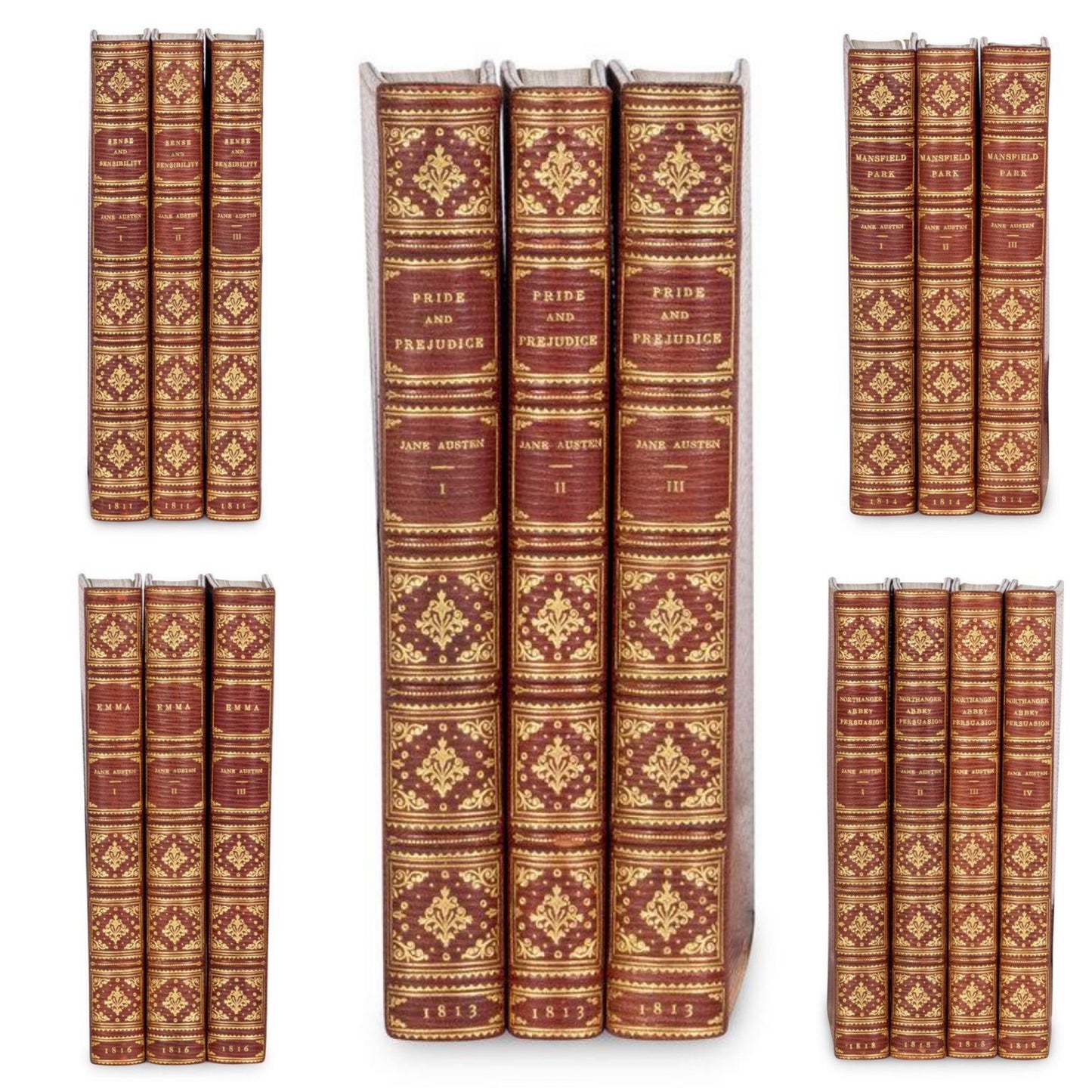 Austen, Jane - Her Complete Works, All First Editions - 1811, 1813, 1814, 1816, 1818