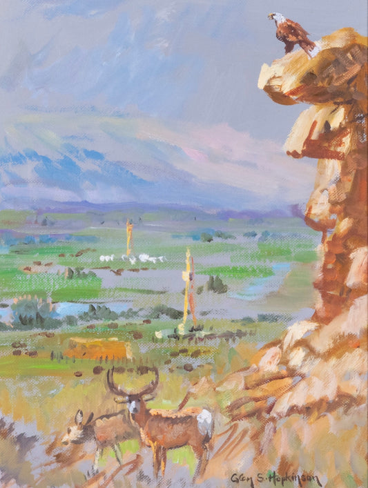 Glen S. Hopkinson - The Derricks of the Valley 12.5" x 9.5"