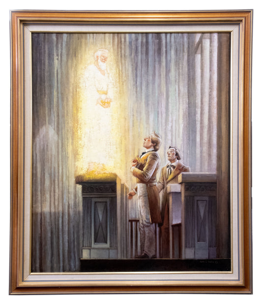 Gary Ernest Smith - Elijah Restores the Power to Seal Families for Eternity 1980 41" x 35"