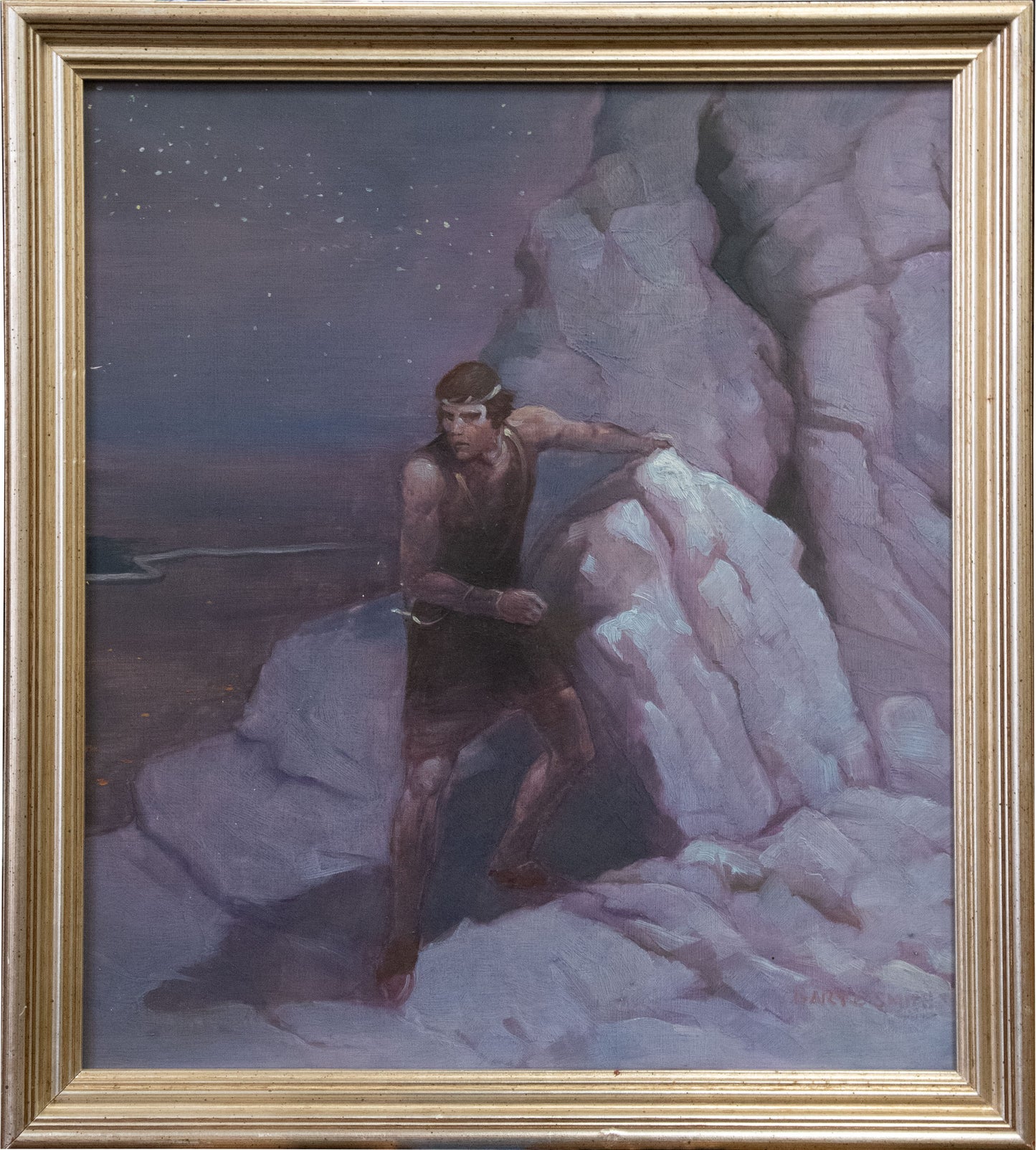 Gary Ernest Smith - Ether Hiding in the Cavity of a Rock 16" x 14"