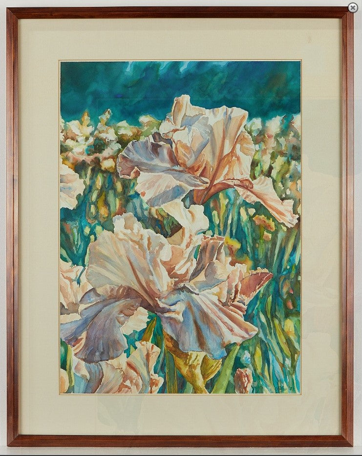 David Foley - Flower Piece, Long Garden 1984 26.5" x 19.5"