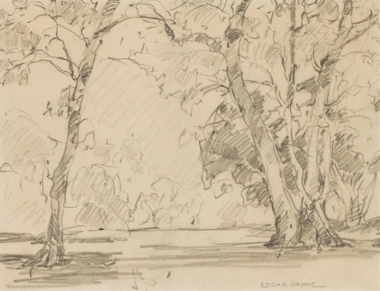 Edgar Alwin Payne - Park and Trees 8" x 10.25"