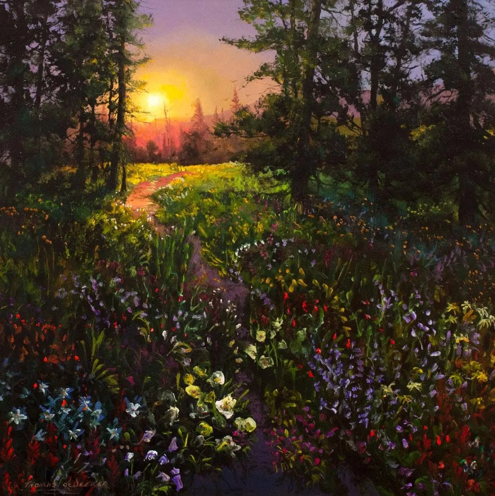 Thomas DeDecker - Glowing Sunset 2023 36" x 36"