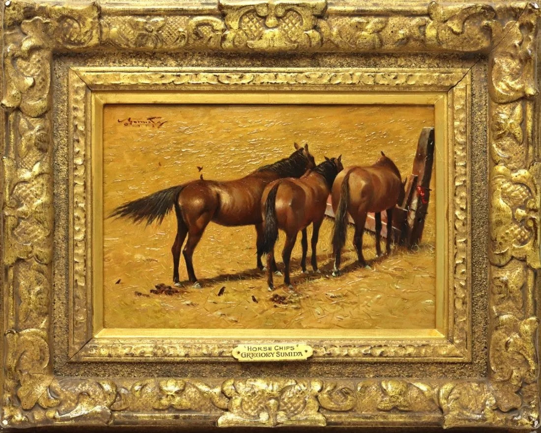 Gregory Sumida - Horse Chips 1972 7.25" x 10.5"