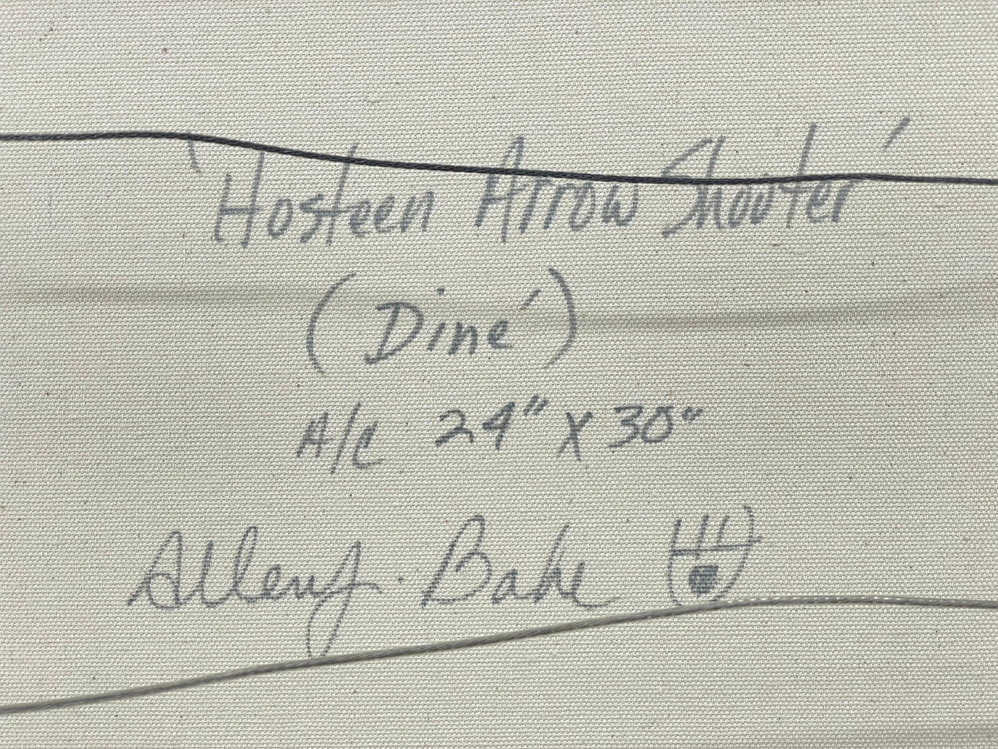 Al Bahe - Hosteen Arrow Shooter 30" x 24"