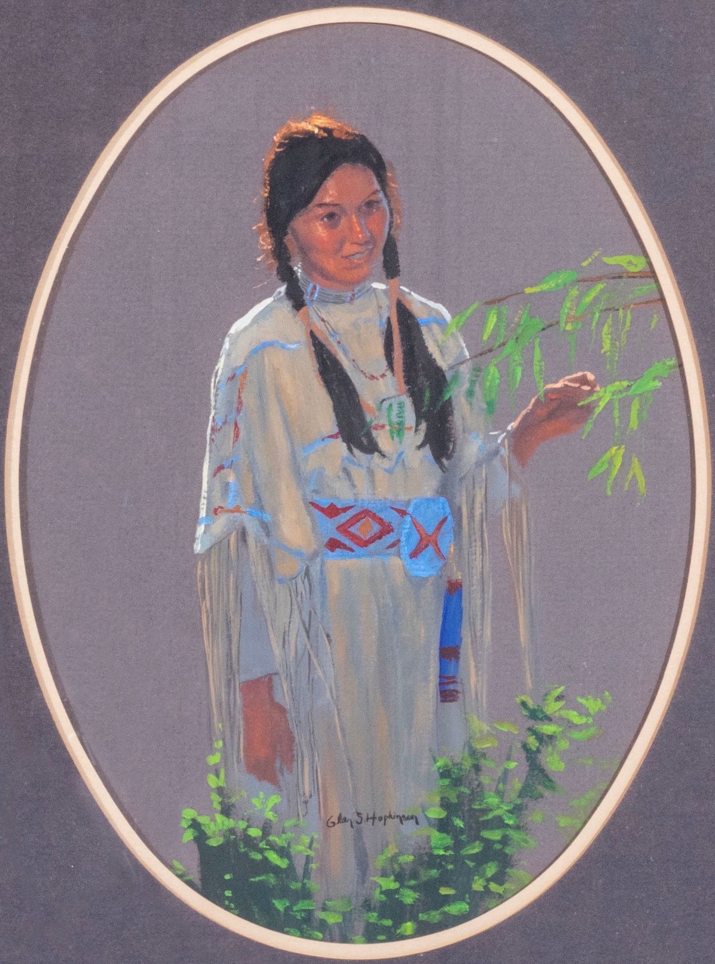 Glen S. Hopkinson - Indian Girl 11.5" x 8.5"